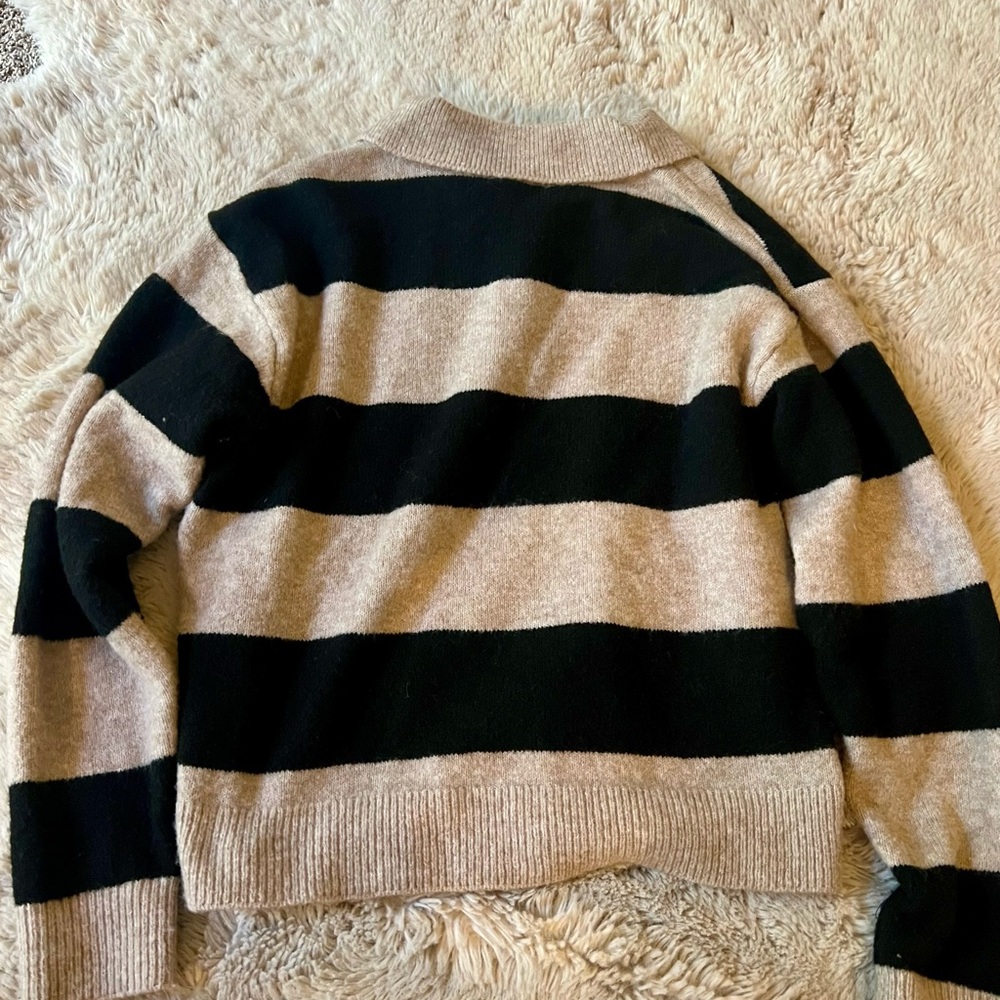 Universal Thread Black and Tan Striped Sweater - Picture 3 of 3